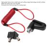 Keenso Scooter Disc Brake Lock with Reminder Cable, Black Anti-Theft Disc Brake Lock with Reminder Cable for M365 Electric Scooter Electric Scooter view 2