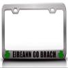 Custom Brother - EIREANN GO Brach Irish Flag Metal Car SUV Truck License Plate Frame Ch e82 view 1