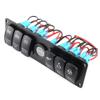 6 Gang Toggle Rocker Switch Panel with LED Voltmeter for RV Marine Boat Car Truck Universal Electrical Control System view 3