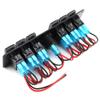 6 Gang Toggle Rocker Switch Panel with LED Voltmeter for RV Marine Boat Car Truck Universal Electrical Control System view 4
