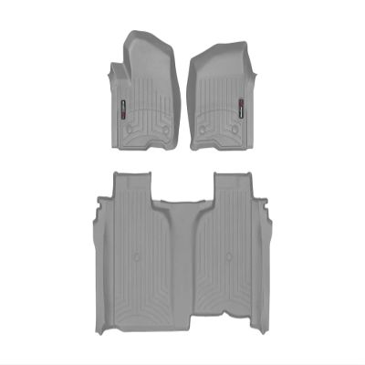 WeatherTech Custom Fit FloorLiners for Chevrolet Silverado 1500 LTD, Sierra 1500, Sierra 2500HD / 3500HD - 1st & 2nd Row (461436-1-5), Grey