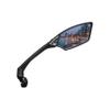 MEACHOW New Scratch Resistant Glass Lens,Handlebar Bike Mirror, Rotatable Safe Rearview Mirror, Bicycle Mirror, (Blue Right Side) ME-006RB view 1