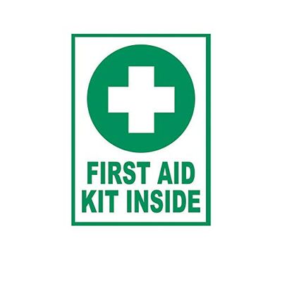 EW Designs First Aid Kit Inside Sticker Decal Vinyl Emergency Rescue Bumper Sticker Vinyl Sticker Car Truck Decal 5"