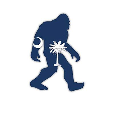EW Designs South Carolina Bigfoot Sticker Decal Vinyl SC Big Foot Sasquatch yeti Bumper Sticker Vinyl Sticker Car Truck Decal 5"
