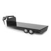 Little Buster Toys Gooseneck Flatbed Trailer All-Metal 1:16 Scale Black Ranch Hauling Accessory for Farm Displays, Dioramas & Collectible Western Scenes Durable Metal Trailer with Rubber Tires view 1