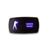 SNIPER MODE - Blue - STARK 5-PIN HORIZONTAL Laser Etched LED Rocker Switch Dual Light - 20A 12V ON/OFF view 1