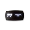 Submachine Gun - White - STARK 5-PIN Horizontal Laser Etched LED Rocker Switch Dual Light - 20A 12V ON/Off view 1