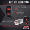 Submachine Gun - White - STARK 5-PIN Horizontal Laser Etched LED Rocker Switch Dual Light - 20A 12V ON/Off view 4