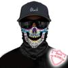 Obacle Skull Face Mask Half for Dust Wind UV Sun Protection Seamless 3D Tube Mask Bandana for Men Women Durable Thin Breathable Skeleton Mask Motorcycle Riding (Skull Purple Blue Face Open Mouth) view 2