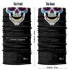 Obacle Skull Face Mask Half for Dust Wind UV Sun Protection Seamless 3D Tube Mask Bandana for Men Women Durable Thin Breathable Skeleton Mask Motorcycle Riding (Skull Purple Blue Face Open Mouth) view 3