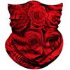 Obacle Seamless Bandana for Rave Face Mask Dust Wind UV Sun Protection Neck Gaiter Tube Mask Headwear Bandana for Women Men Festival Party Motorcycle Riding Outdoor (Pure Red Rose) view 1