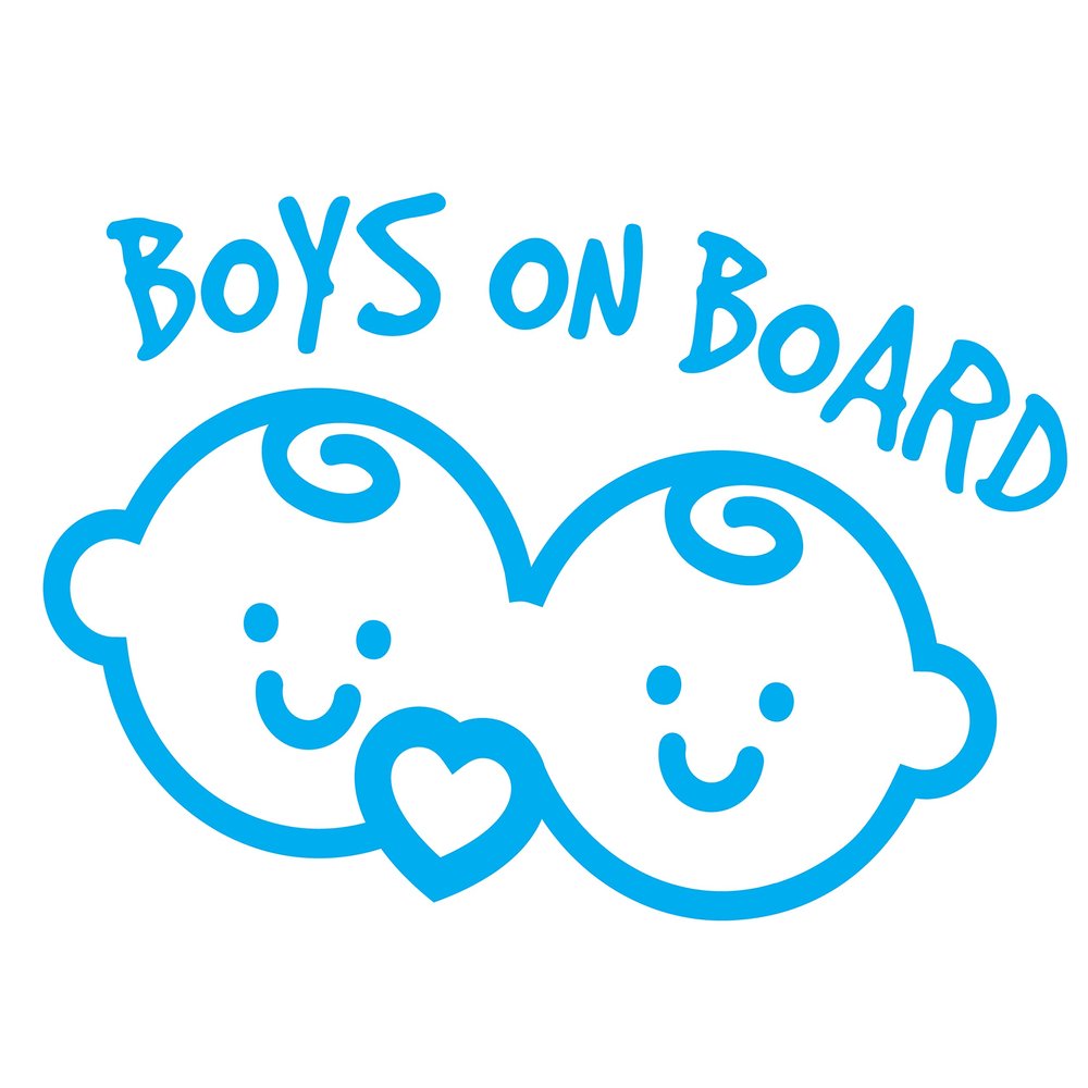 Boys on Board Car Sticker, Cute Car Window Sticker, Baby Boys Car Sticker, Waterproof Car Sticker for Child Safety, Car Window Sticker for Baby Boy Kids Car Sticker for Safety, Car Sticker for Baby