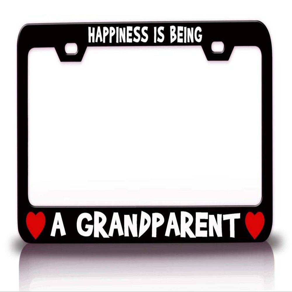 Custom Brother - Happiness is Being A Grandparent Careers Professions Car SUV Truck License Plate Frame Bl t94