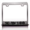 Custom Brother - TAKE A Friend to Heaven Religious Christian Jesus Metal Car SUV Truck License Plate Frame Ch n57 view 1