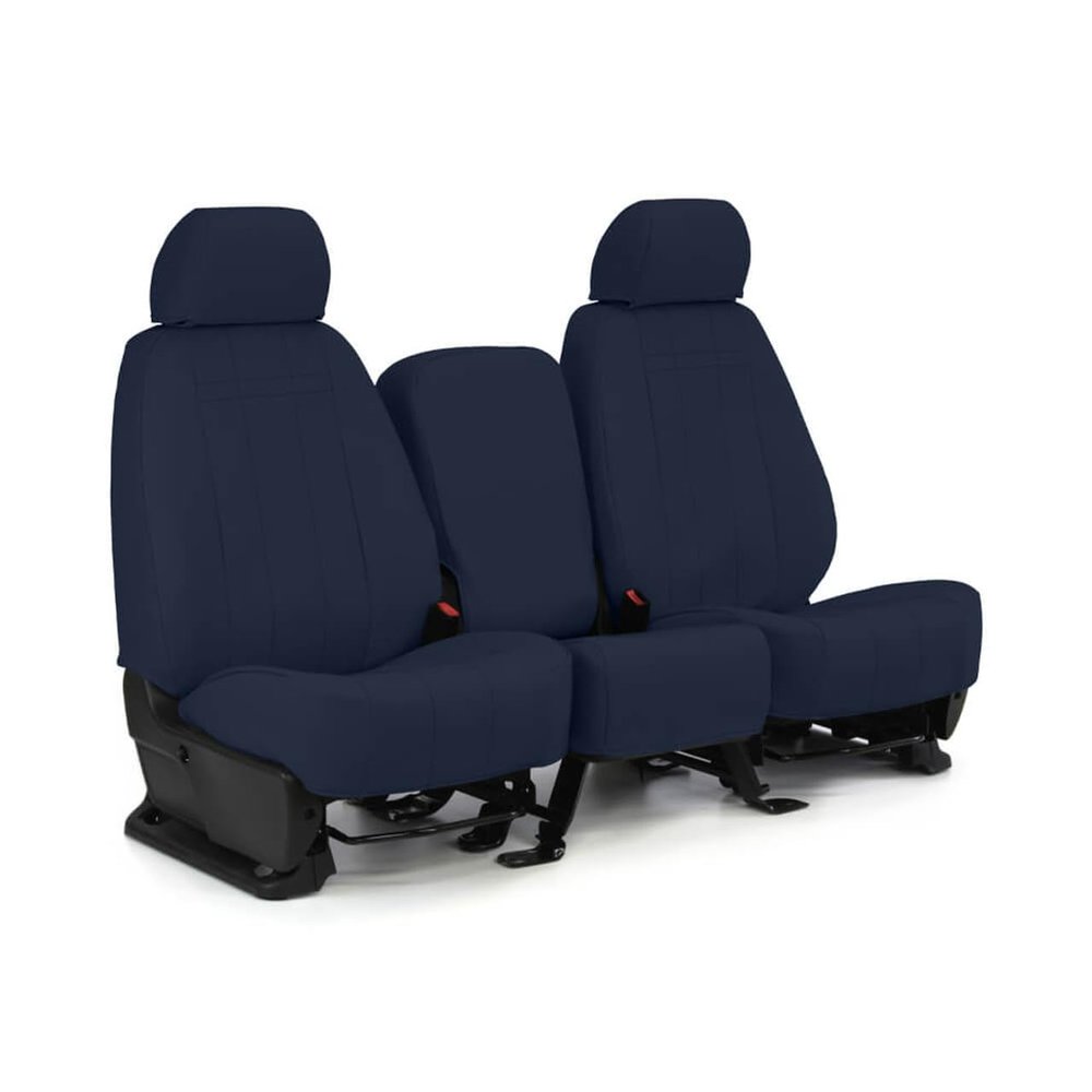 ShearComfort Front Seats Custom Imitation Leather Seat Covers Compatible with Toyota Corolla (2019-2019) in Blue for Buckets w/Adjustable Headrests (LE and SE Model)