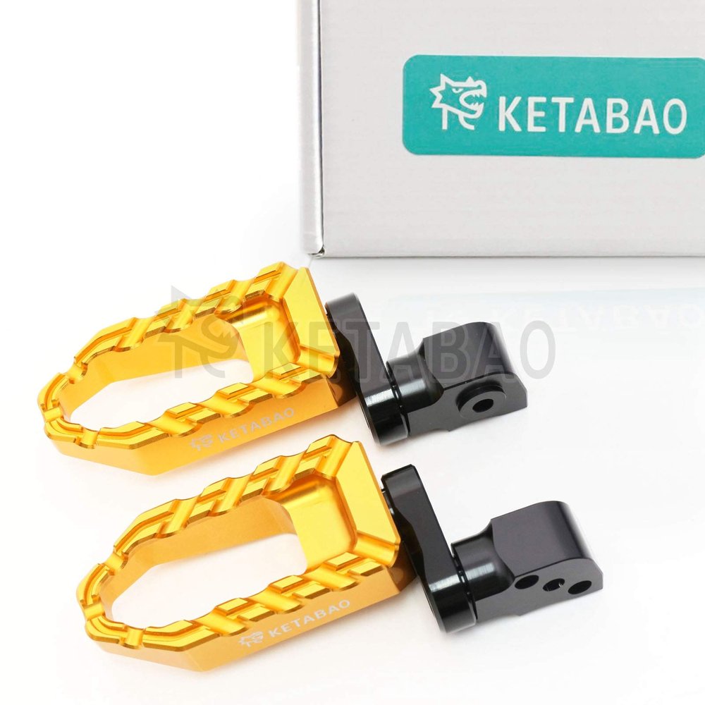 KETABAO 25mm Adjustable Wide Rear Foot Pegs Compatible with RSV4 1000 R + Tuono V4 R + Tuono 1000 / R