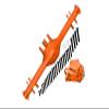 GPM For Traxxas Unlimited Desert Racer 4X4 (#85076-4) Upgrade Parts Aluminum Rear Axle Housing (With Carrier) - 1 Set Orange view 1