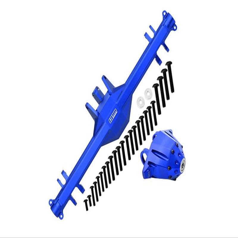 GPM For Traxxas Unlimited Desert Racer 4X4 (#85076-4) Upgrade Parts Aluminum Rear Axle Housing (With Carrier) - 1 Set Blue