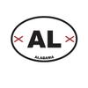 EW Designs Alabama State Flag Oval Sticker Decal Vinyl AL Bumper Sticker Vinyl Sticker Car Truck Decal 5" view 1