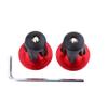 Tbest 2pcs Handlebar End Plug Colorful Aluminum ycle Handlebars Grips End Plugs End Accessory for Mountain Road ycle (Red) Lenkerendkappe Rot Handlebar view 2