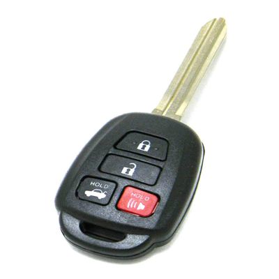 OEM Electronic 4-Button Remote Head Key Fob Compatible with 2014-2019 Toyota Corolla (FCC ID: HYQ12BEL, P/N: 89070-02880, 89070-02882)