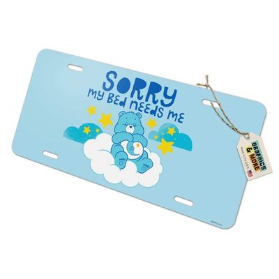 GRAPHICS & MORE Care Bears Bedtime Bear My Bed Needs Me Novelty Metal Vanity Tag License Plate