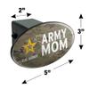 GRAPHICS & MORE U.S. Army Mom Oval Tow Trailer Hitch Cover Plug Insert view 3