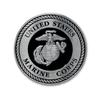USMC Medallion 2.25 Inches Black and Silver Marine Corps EGA Eagle Globe Anchor Emblem view 3