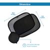 2-Pack Car Window Shades by Enovoe - 19 x 12 in Side Window Cover for SUVs, Sedans, and Trucks - Protects Baby from UV Rays and Glare - Cling Design for Easy Use - Plain view 3