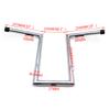 HTTMT- US-TGHD-HB008-II-CD- 12" Z-Bar Handlebar with Indents,Compatible With Harley Davidson,by V-Twin view 2