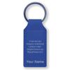 LaserGram Rectangle Keychain, Bible Verse Philippians 4-13, Personalized Engraving Included (Dark Blue) view 1