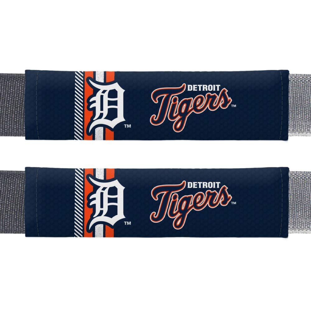 Fremont Die MLB Detroit Tigers Rally DesignAuto Seat Belt Pads, Team Colors, One Size
