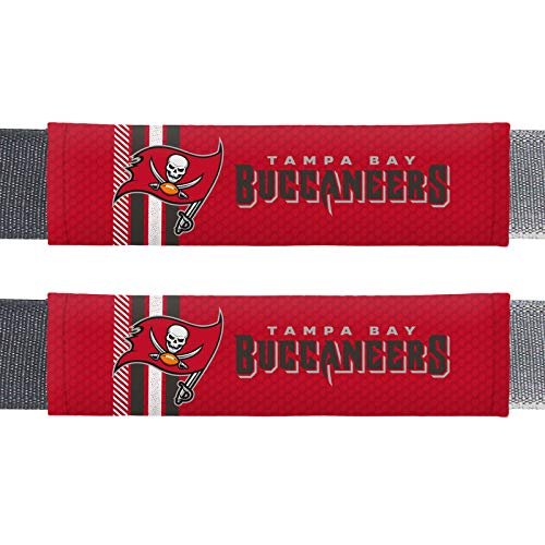 NFL Tampa Bay Buccaneers Rally DesignAuto Seat Belt Pads, Team Colors, One Size
