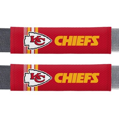 NFL Kansas City Chiefs Rally DesignAuto Seat Belt Pads, Team Colors, One Size