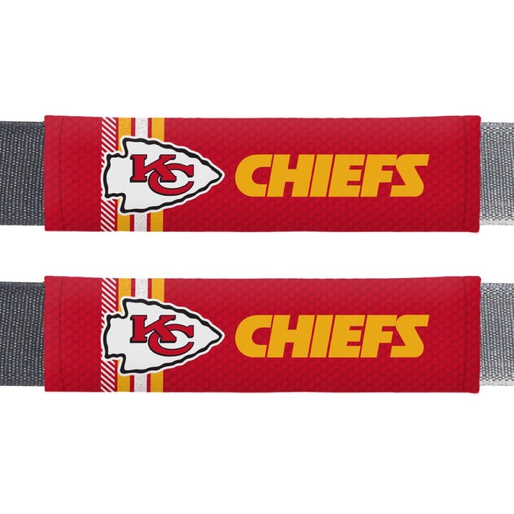 NFL Kansas City Chiefs Rally DesignAuto Seat Belt Pads, Team Colors, One Size