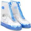 Rain Shoe Covers | Waterproof Shoe Covers for Men Women | Reusable Galoshes Overshoes (Clear/Blue, Medium) view 1