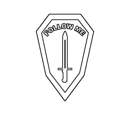 EW Designs Fort Benning Follow Me Sticker Decal Vinyl Infantry ft. Bumper Sticker Vinyl Sticker Car Truck Decal 5"