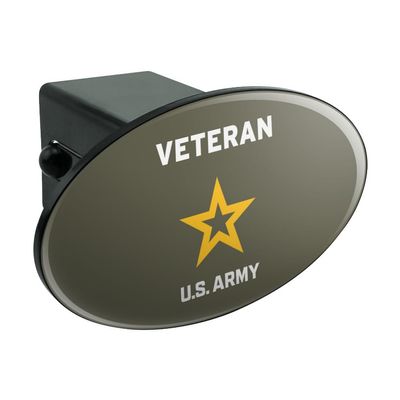GRAPHICS & MORE U.S. Army Veteran Logo Oval Tow Trailer Hitch Cover Plug Insert
