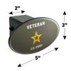 GRAPHICS & MORE U.S. Army Veteran Logo Oval Tow Trailer Hitch Cover Plug Insert view 3