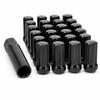 20 Black Duplex Spline Drive Acorn 12x1.75 Lug Nut Kit with Key view 1