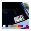 Combat Infantry Badge CIB Embedded in US Flag Vinyl Decal (White, 10 inches Wide) view 1