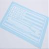 Combat Infantry Badge CIB Embedded in US Flag Vinyl Decal (White, 10 inches Wide) view 2