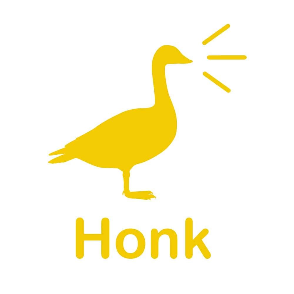Dark Spark Decals Troublemaker Goose Honk 5 inch Yellow Indoor Outdoor Vinyl Decal