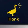 Dark Spark Decals Troublemaker Goose Honk 5 inch Yellow Indoor Outdoor Vinyl Decal view 2