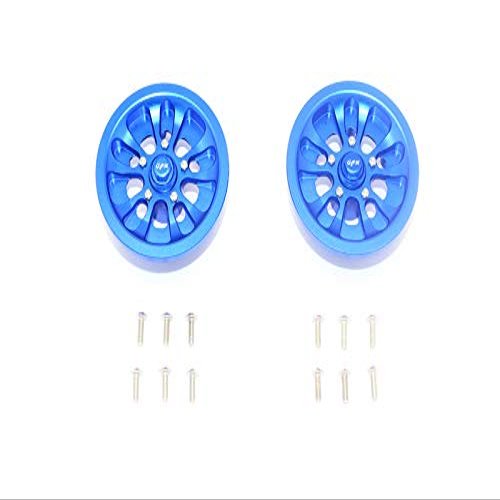 Axial SCX10 II UMG10 Upgrade Parts (AXI90075) Aluminum Front Or Rear 5 Lug Rim - 1Pr Set Blue