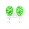 Axial SCX10 II UMG10 Upgrade Parts (AXI90075) Aluminum Front Or Rear 5 Lug Rim - 1Pr Set Green view 1