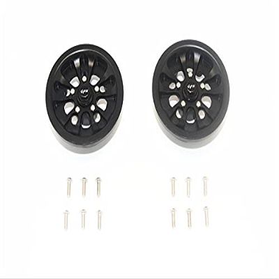 Axial SCX10 II UMG10 Upgrade Parts (AXI90075) Aluminum Front Or Rear 5 Lug Rim - 1Pr Set Black