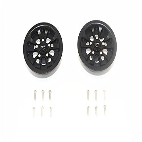 Axial SCX10 II UMG10 Upgrade Parts (AXI90075) Aluminum Front Or Rear 5 Lug Rim - 1Pr Set Black