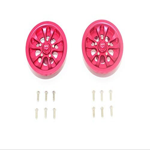 Axial SCX10 II UMG10 Upgrade Parts (AXI90075) Aluminum Front Or Rear 5 Lug Rim - 1Pr Set Red