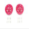 Axial SCX10 II UMG10 Upgrade Parts (AXI90075) Aluminum Front Or Rear 5 Lug Rim - 1Pr Set Red view 1